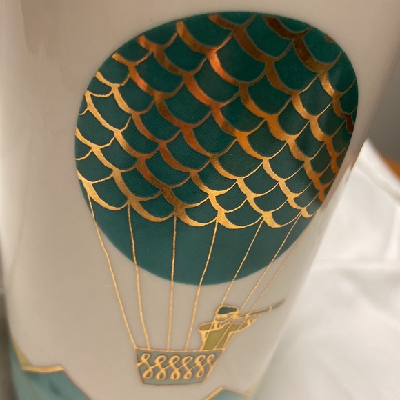 Starbucks 2014 Ceramic Tumbler Hot Air Balloon Holiday Dot Collection 12 ounce - Picture 9 of 14